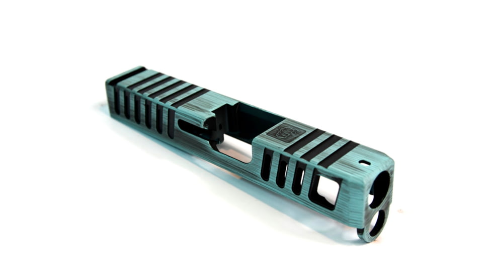 Gun Cuts Juggernaut Slide for Glock 26, No Optic Cut, Battleworn Robbins Egg Blue, GC-G26-JUG-REBBW-NO