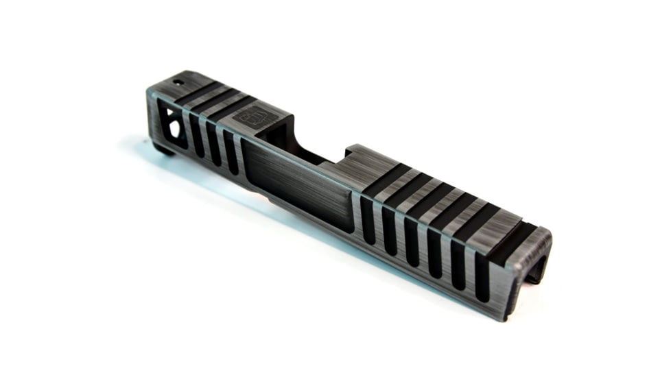 Gun Cuts Juggernaut Slide for Glock 26, No Optic Cut, Battleworn Silver, GC-G26-JUG-CSIBW-NO