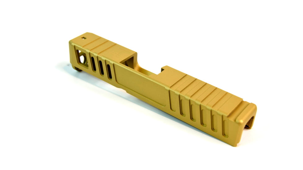 Gun Cuts Juggernaut Slide for Glock 26, No Optic Cut, Gold, GC-G26-JUG-GOL-NO