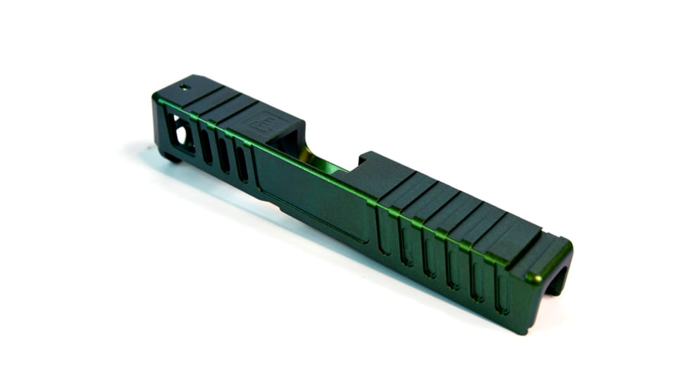 Gun Cuts Juggernaut Slide for Glock 26, No Optic Cut, Radioactive Green, GC-G26-JUG-RGR-NO