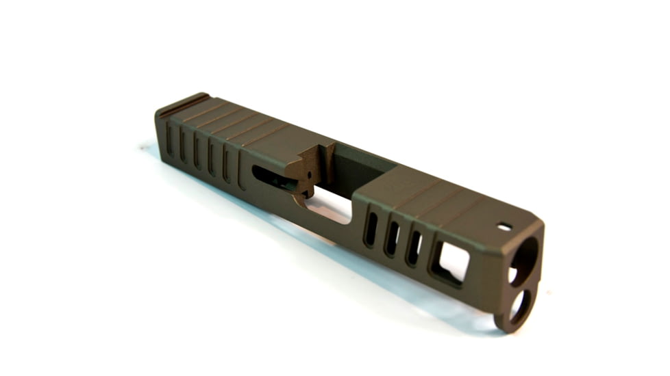 Gun Cuts Juggernaut Slide for Glock 26, No Optic Cut, Smoked Bronze, GC-G26-JUG-SBR-NO