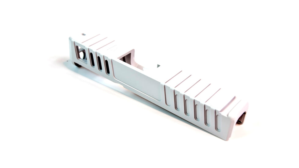 Gun Cuts Juggernaut Slide for Glock 26, No Optic Cut, Stormtooper White, GC-G26-JUG-SWH-NO