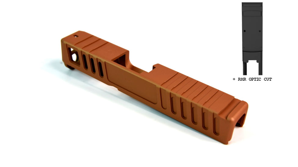 Gun Cuts Juggernaut Slide for Glock 26, Optic Cut, Copper, GC-G26-JUG-COP-RMR