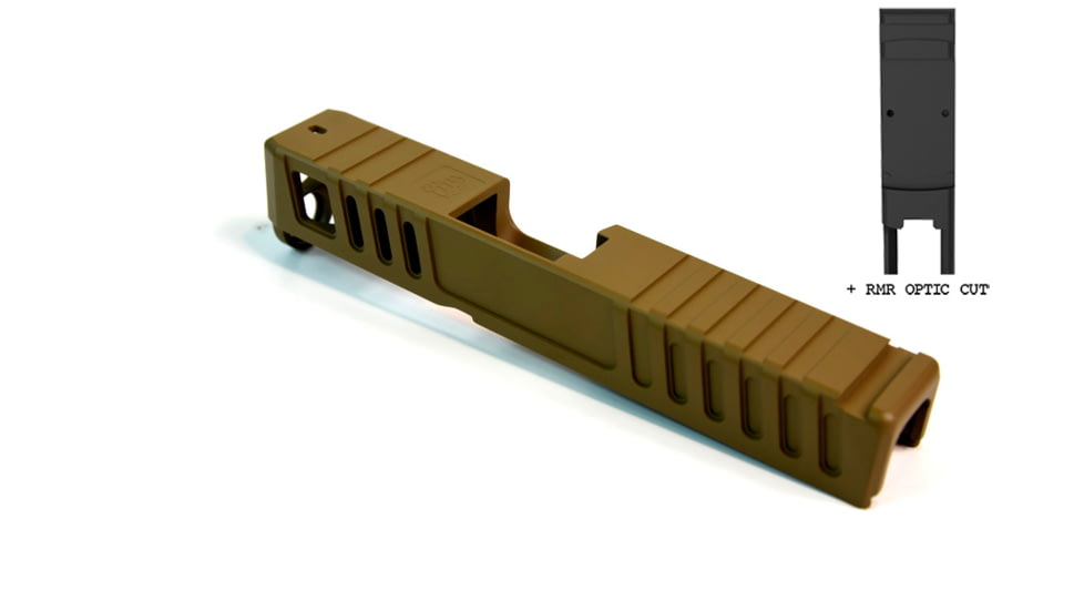 Gun Cuts Juggernaut Slide for Glock 26, Optic Cut, Coyote Tan, GC-G26-JUG-CTA-RMR