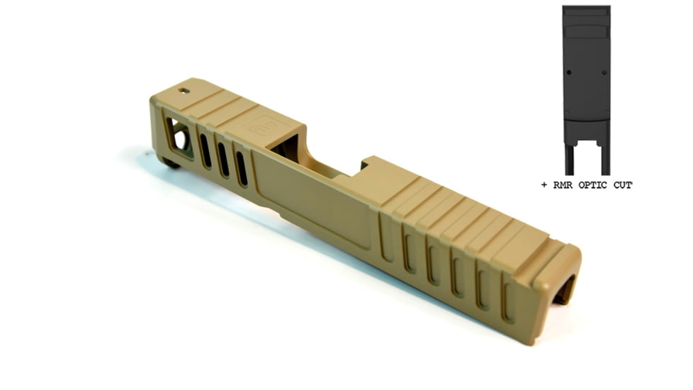 Gun Cuts Juggernaut Slide for Glock 26, Optic Cut, Desert Sand, GC-G26-JUG-DSA-RMR