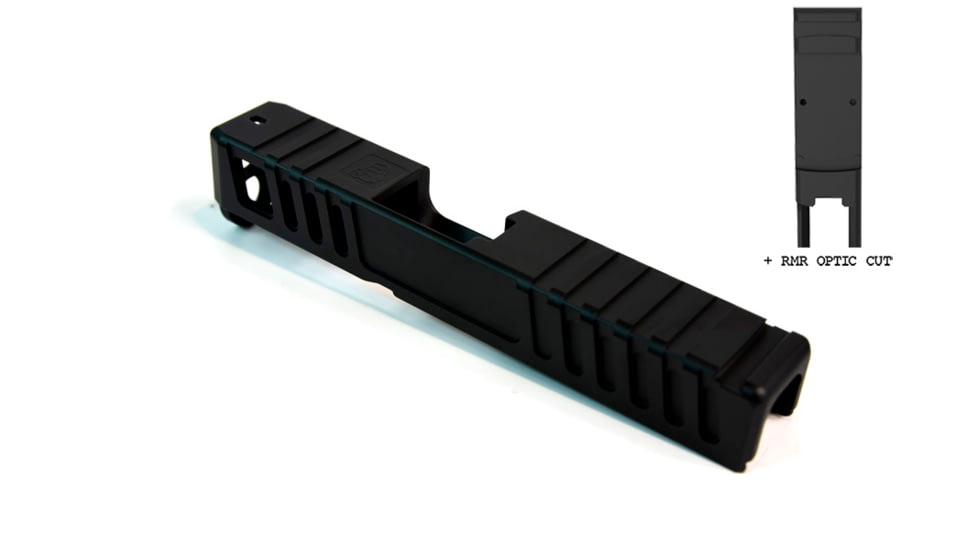 Gun Cuts Juggernaut Slide for Glock 26, Optic Cut, Graphite Black, GC-G26-JUG-GBL-RMR