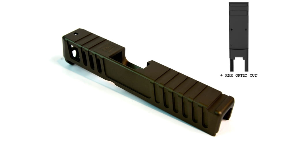Gun Cuts Juggernaut Slide for Glock 26, Optic Cut, Midnight Bronze, GC-G26-JUG-MBR-RMR