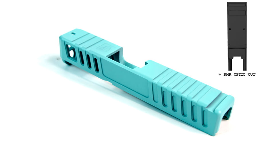 Gun Cuts Juggernaut Slide for Glock 26, Optic Cut, Robbins Egg Blue, GC-G26-JUG-REB-RMR
