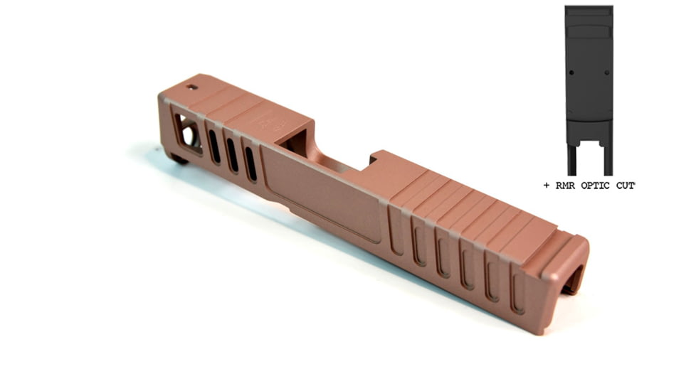 Gun Cuts Juggernaut Slide for Glock 26, Optic Cut, Rose Gold, GC-G26-JUG-RGO-RMR