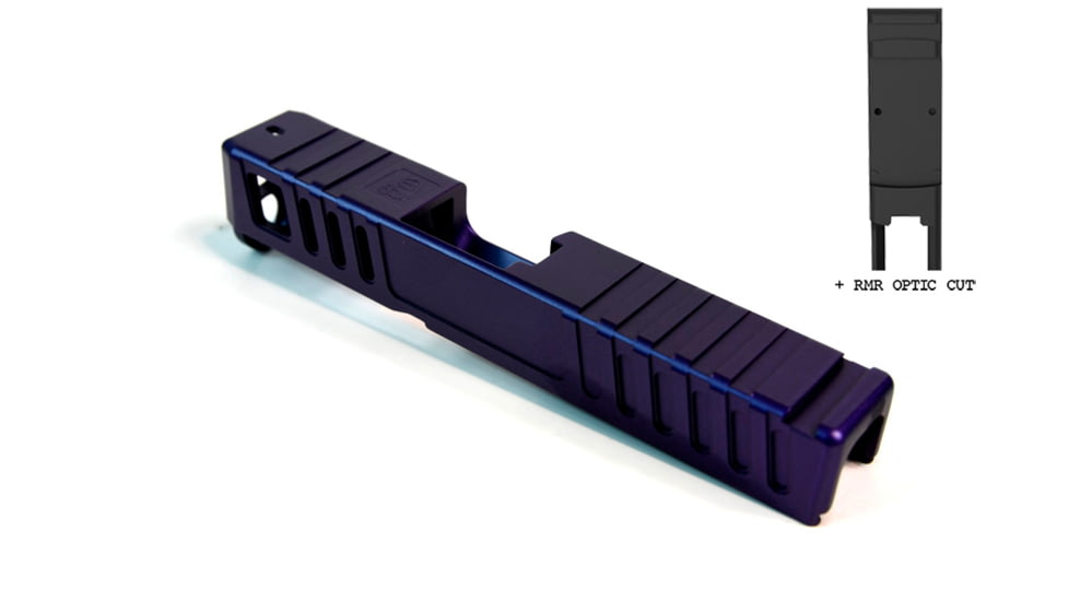 Gun Cuts Juggernaut Slide for Glock 26, Optic Cut, Royal Purple, GC-G26-JUG-RPR-RMR