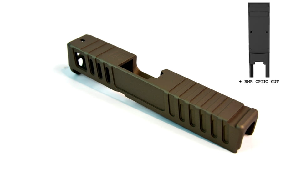 Gun Cuts Juggernaut Slide for Glock 26, Optic Cut, Smoked Bronze, GC-G26-JUG-SBR-RMR
