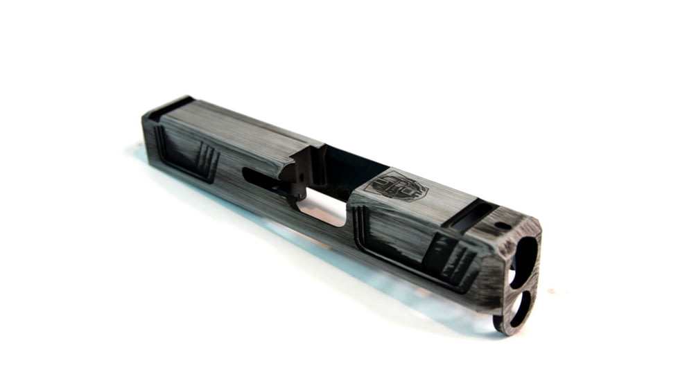 Gun Cuts Raider Slide for Glock 26, Optic Cut, Battleworn White, GC-G26-RAI-SWHBW-RMR