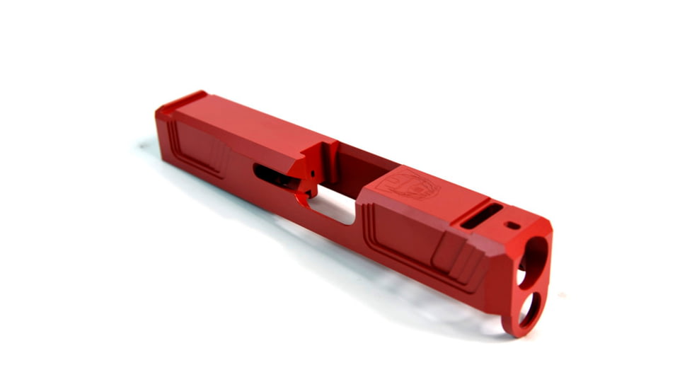 Gun Cuts Raider Slide for Glock 26, Optic Cut, USMC Red, GC-G26-RAI-URE-RMR