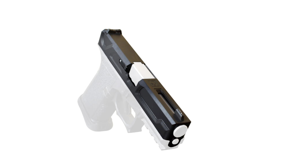 Gun Cuts Roswell Slide for Glock 19 Gen 3, No Optic Cut, Graphite Black, GC-G19-ROS-GBL-NO