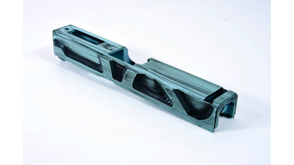 Gun Cuts Roswell Slide for Glock 19, No Optic Cut, Battleworn Robbins Egg Blue, GC-G19-ROS-REBBW-NO