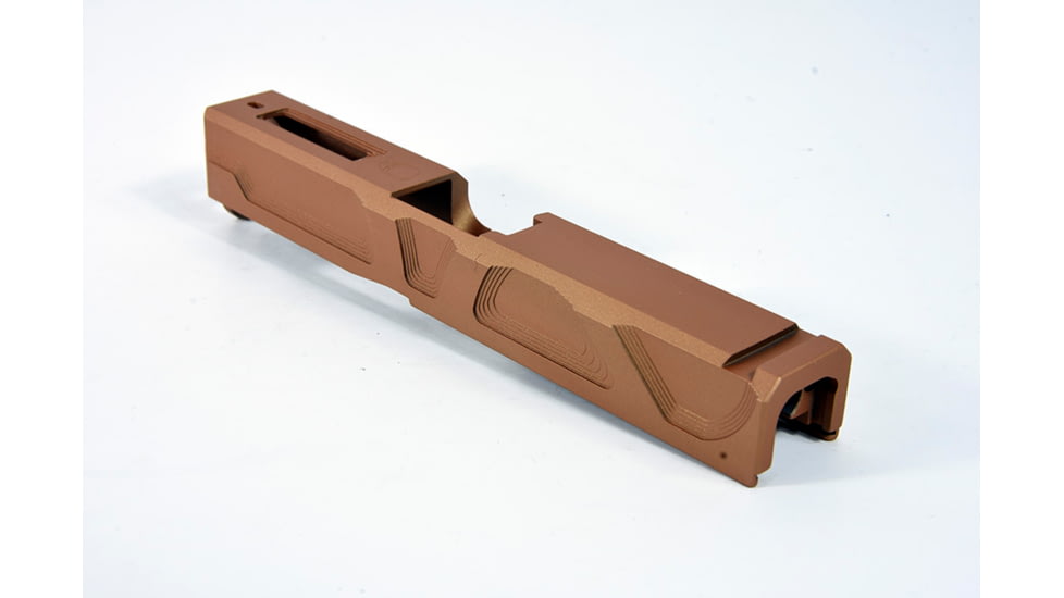 Gun Cuts Roswell Slide for Glock 19, No Optic Cut, Copper, GC-G19-ROS-COP-NO