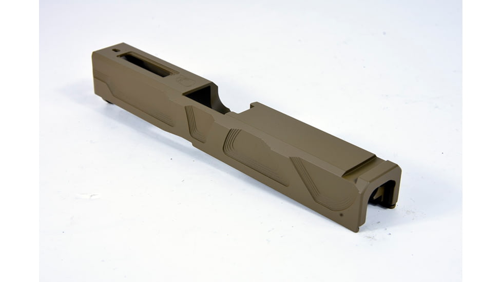 Gun Cuts Roswell Slide for Glock 19, No Optic Cut, Coyote Tan, GC-G19-ROS-CTA-NO