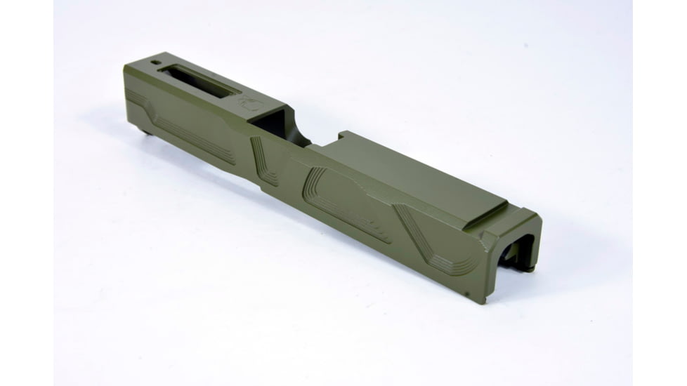 Gun Cuts Roswell Slide for Glock 19, No Optic Cut, Noveske Bazooka Green, GC-G19-ROS-NBG-NO