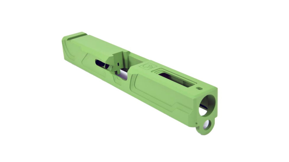 Gun Cuts Roswell Slide for Glock 19, No Optic Cut, Zombie Green, GC-G19-ROS-ZGR-NO