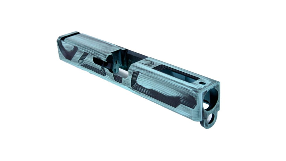 Gun Cuts Roswell Slide for Glock 19, Optic Cut, Battleworn Robbins Egg Blue, GC-G19-ROS-REBBW-RMR