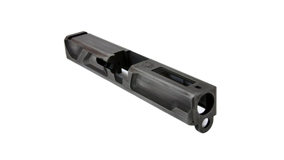 Gun Cuts Roswell Slide for Glock 19, Optic Cut, Battleworn Silver, GC-G19-ROS-CSIBW-RMR