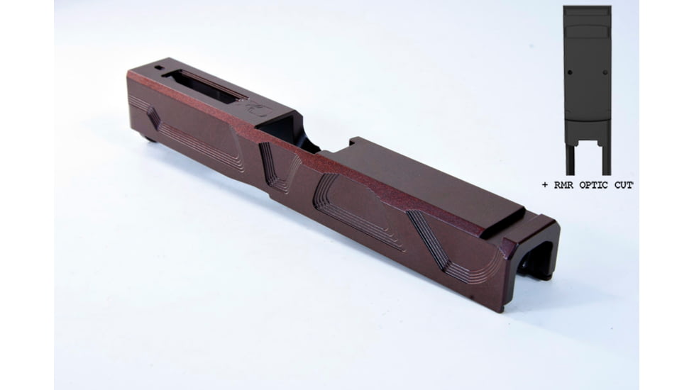 Gun Cuts Roswell Slide for Glock 19, Optic Cut, Black Cherry Bomb, GC-G19-ROS-BCB-RMR