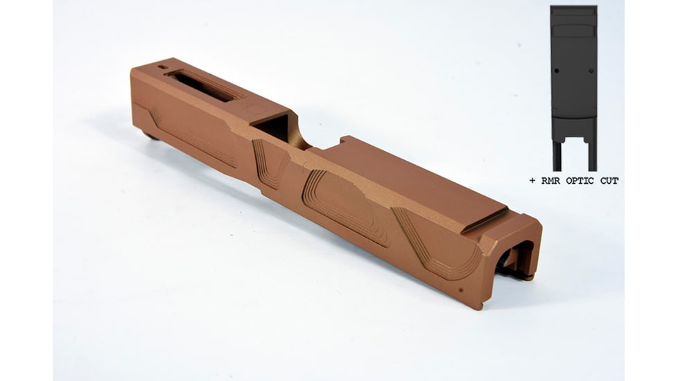 Gun Cuts Roswell Slide for Glock 19, Optic Cut, Copper, GC-G19-ROS-COP-RMR