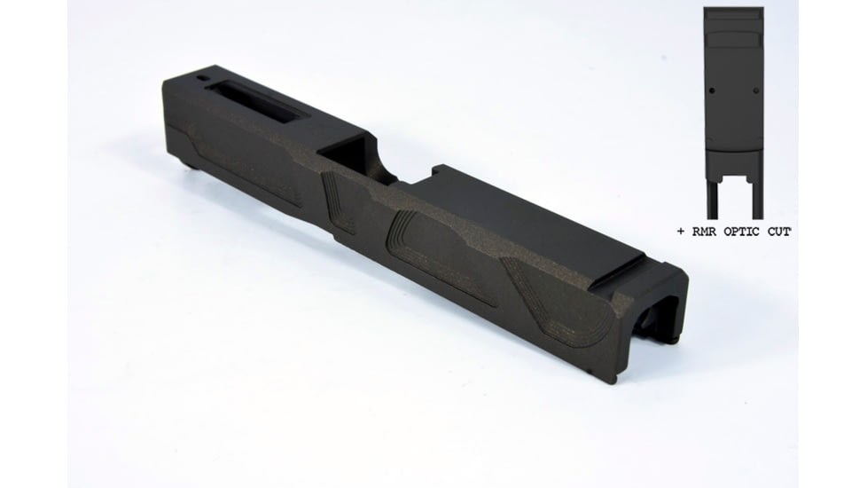 Gun Cuts Roswell Slide for Glock 19, Optic Cut, Midnight Bronze, GC-G19-ROS-MBR-RMR