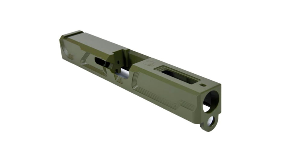 Gun Cuts Roswell Slide for Glock 19, Optic Cut, Noveske Bazooka Green, GC-G19-ROS-NBG-RMR