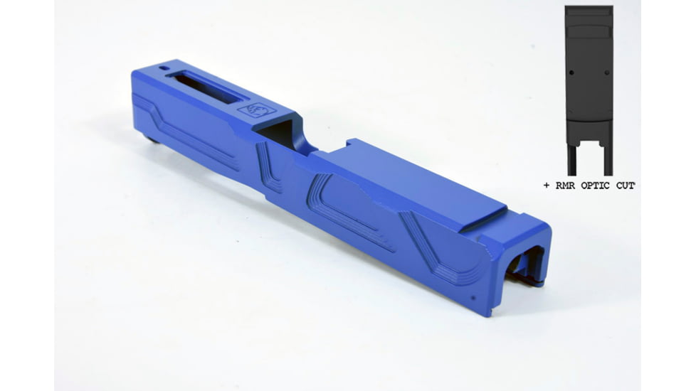 Gun Cuts Roswell Slide for Glock 19, Optic Cut, NRA Blue, GC-G19-ROS-NBL-RMR