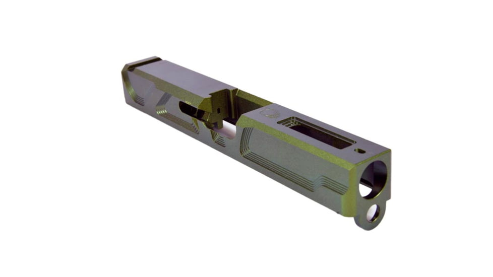 Gun Cuts Roswell Slide for Glock 19, Optic Cut, Radioactive Green, GC-G19-ROS-RGR-RMR