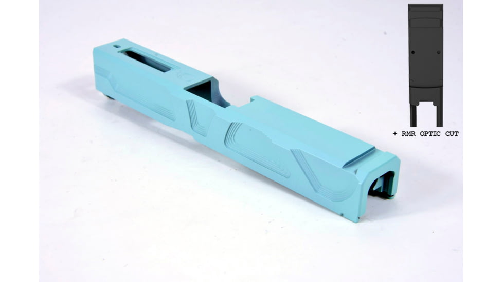 Gun Cuts Roswell Slide for Glock 19, Optic Cut, Robbins Egg Blue, GC-G19-ROS-REB-RMR
