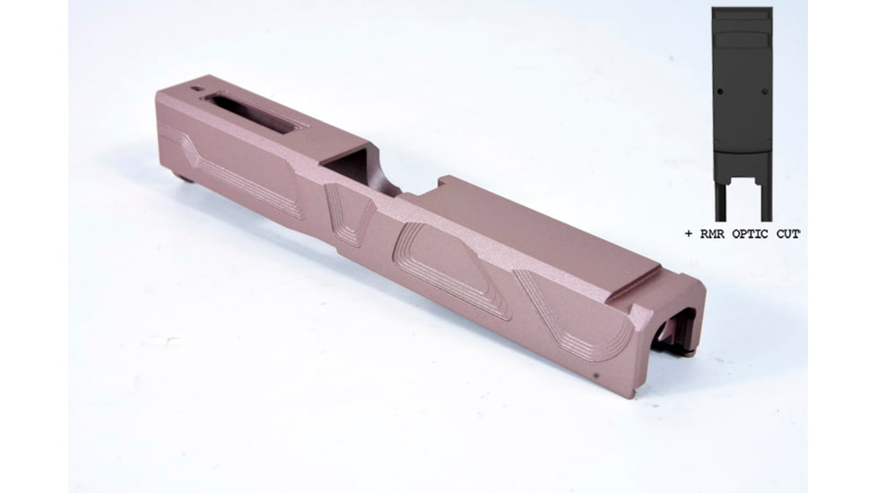 Gun Cuts Roswell Slide for Glock 19, Optic Cut, Rose Gold, GC-G19-ROS-RGO-RMR