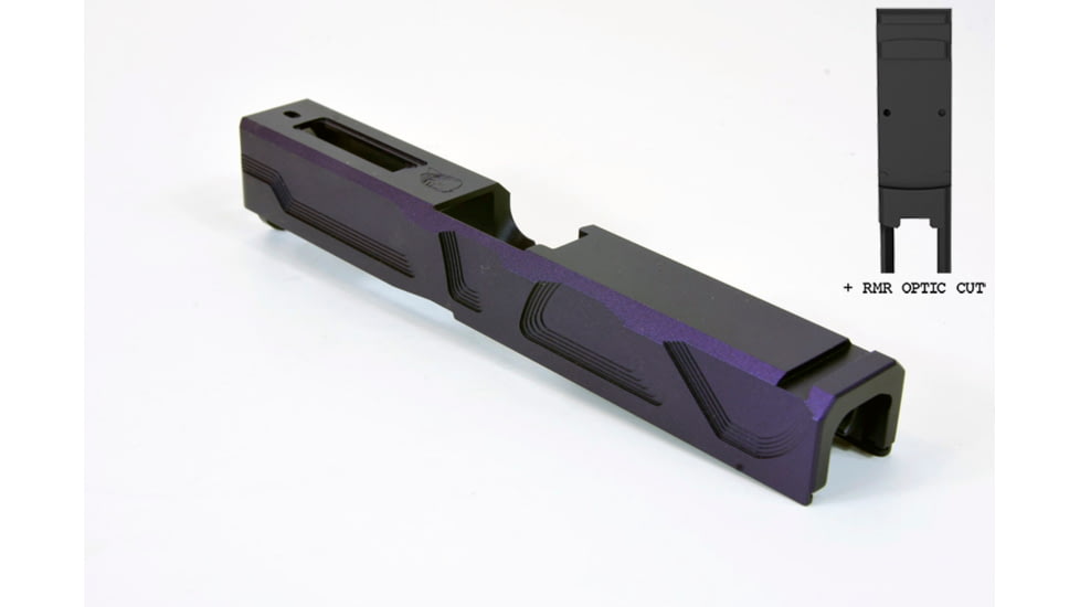 Gun Cuts Roswell Slide for Glock 19, Optic Cut, Royal Purple, GC-G19-ROS-RPR-RMR
