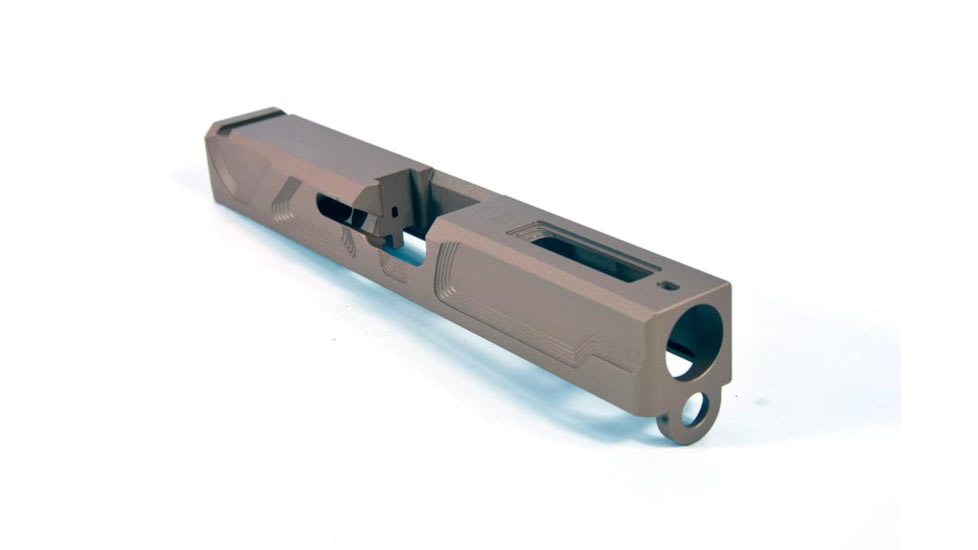 Gun Cuts Roswell Slide for Glock 19, Optic Cut, Smoked Bronze, GC-G19-ROS-SBR-RMR