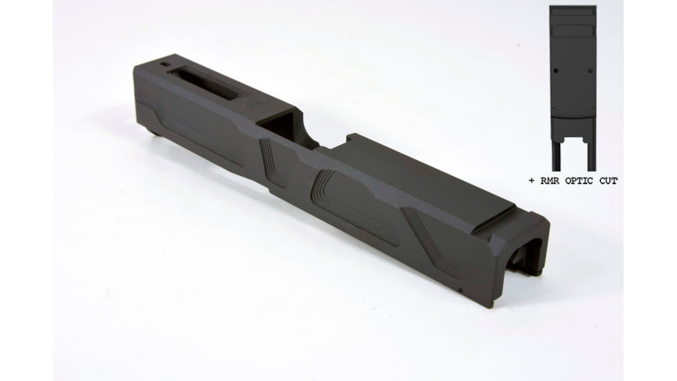 Gun Cuts Roswell Slide for Glock 19, Optic Cut, Sniper Gray, GC-G19-ROS-SGR-RMR