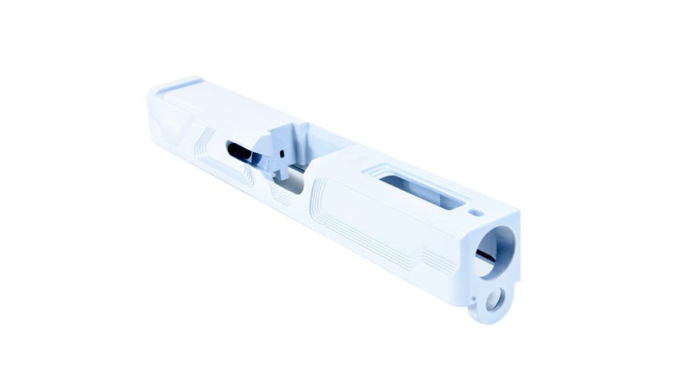 Gun Cuts Roswell Slide for Glock 19, Optic Cut, Stormtooper White, GC-G19-ROS-SWH-RMR