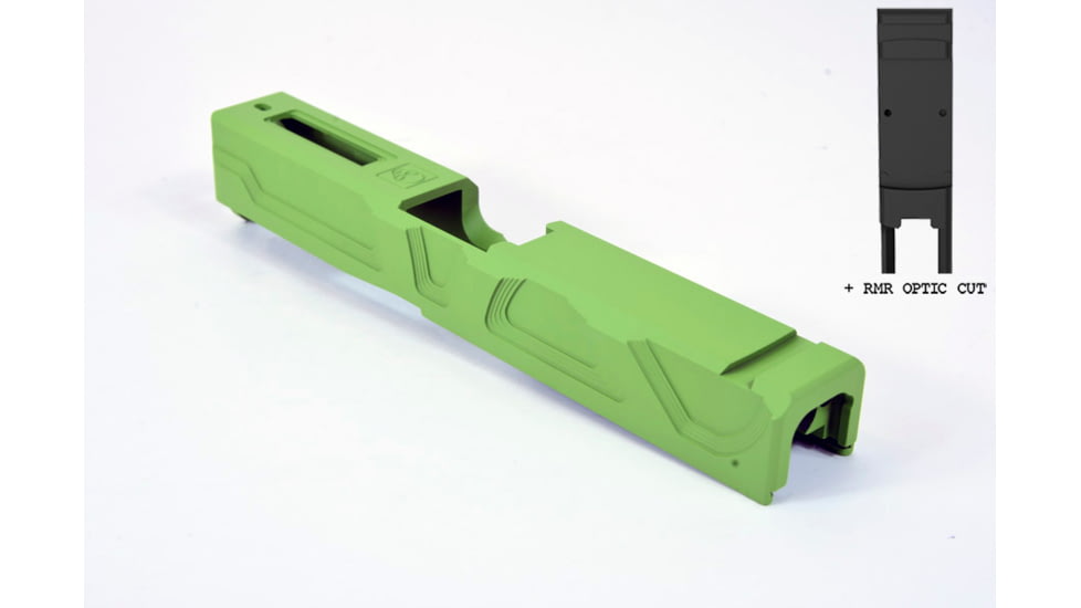 Gun Cuts Roswell Slide for Glock 19, Optic Cut, Zombie Green, GC-G19-ROS-ZGR-RMR