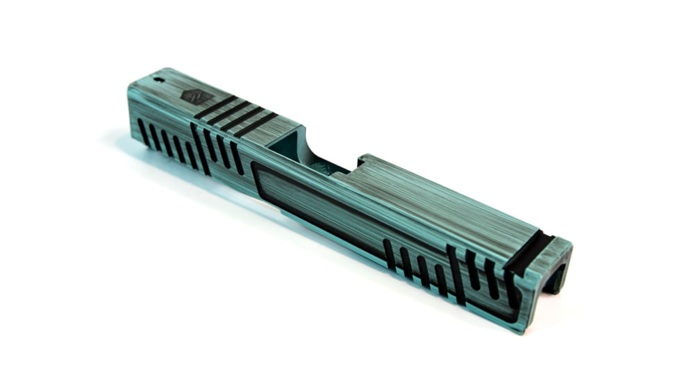 Gun Cuts Shift Slide for Glock 19, No Optic Cut, Battleworn Robbins Egg Blue, GC-G19-SHF-REBBW-NO