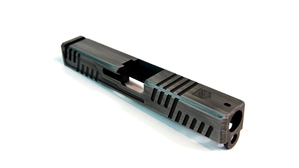 Gun Cuts Shift Slide for Glock 19, No Optic Cut, Battleworn Silver, GC-G19-SHF-CSIBW-NO