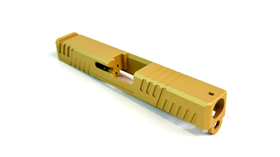 Gun Cuts Shift Slide for Glock 19, No Optic Cut, Gold, GC-G19-SHF-GOL-NO