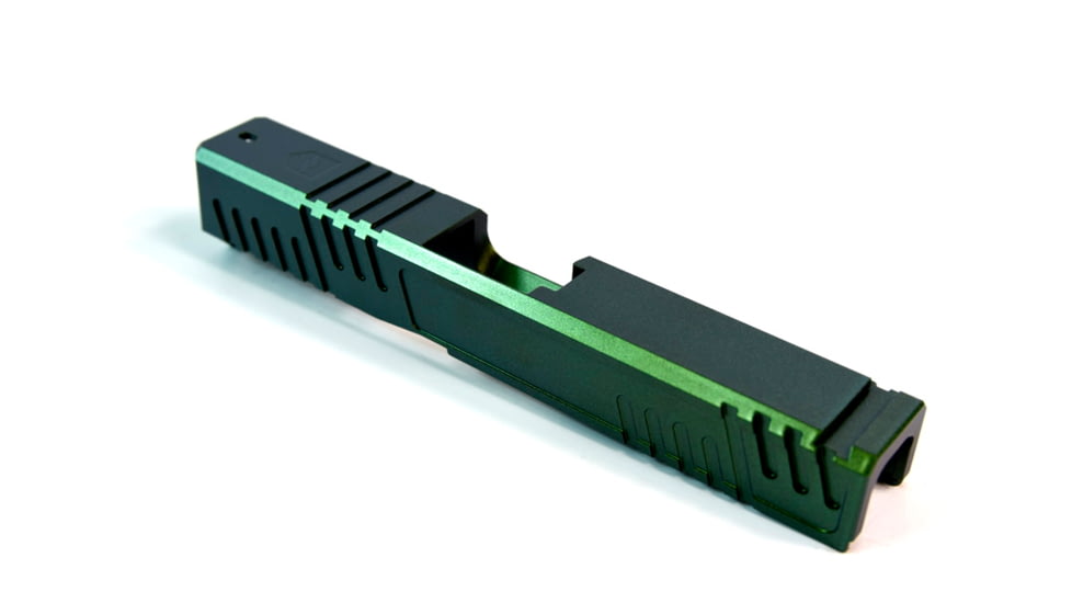 Gun Cuts Shift Slide for Glock 19, No Optic Cut, Radioactive Green, GC-G19-SHF-RGR-NO