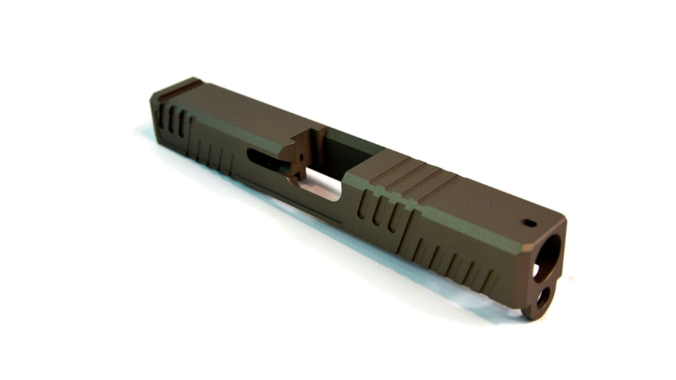Gun Cuts Shift Slide for Glock 19, No Optic Cut, Smoked Bronze, GC-G19-SHF-SBR-NO