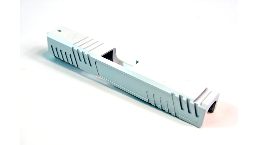 Gun Cuts Shift Slide for Glock 19, No Optic Cut, Stormtooper White, GC-G19-SHF-SWH-NO