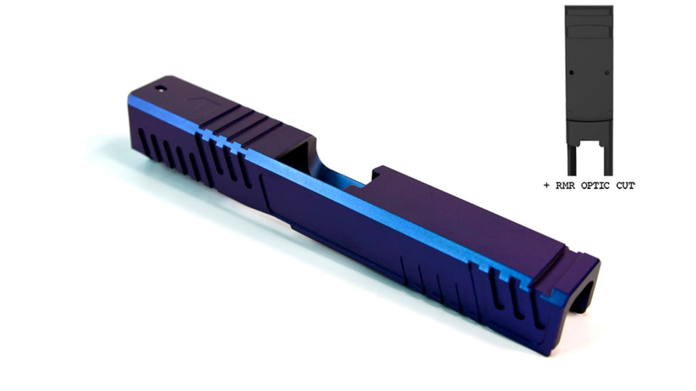 Gun Cuts Shift Slide for Glock 19, Optic Cut, Arctic Laser Blue, GC-G19-SHF-ALS-RMR