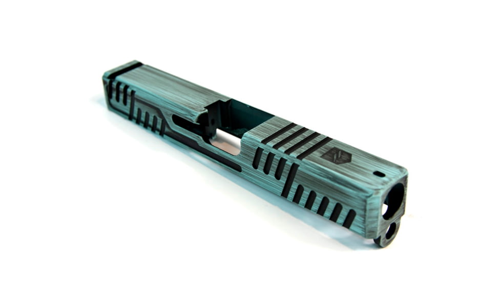 Gun Cuts Shift Slide for Glock 19, Optic Cut, Battleworn Robbins Egg Blue, GC-G19-SHF-REBBW-RMR
