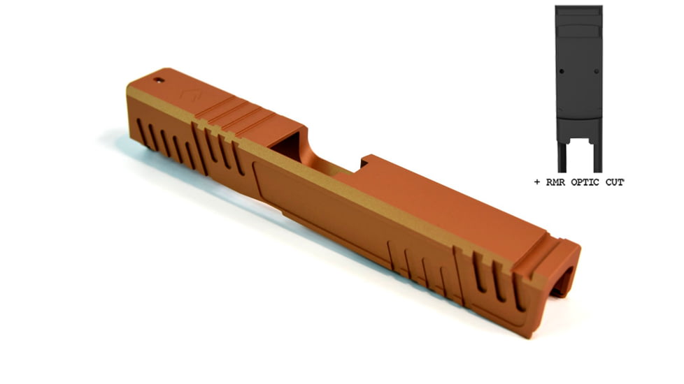 Gun Cuts Shift Slide for Glock 19, Optic Cut, Copper, GC-G19-SHF-COP-RMR