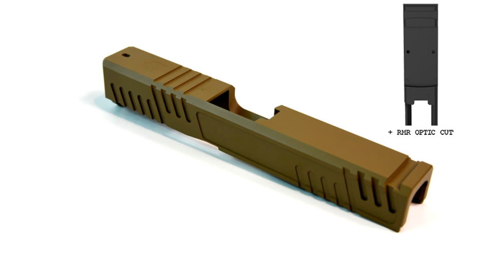 Gun Cuts Shift Slide for Glock 19, Optic Cut, Coyote Tan, GC-G19-SHF-CTA-RMR