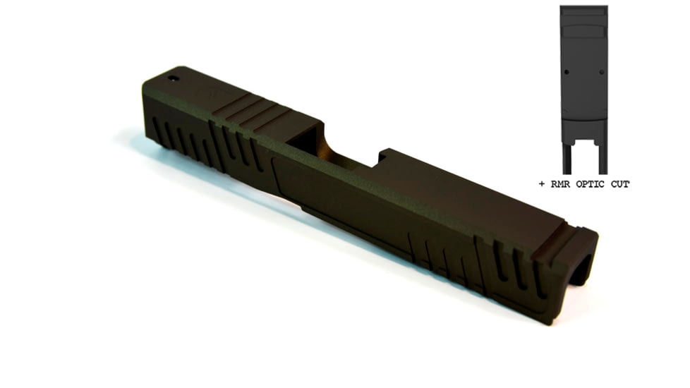 Gun Cuts Shift Slide for Glock 19, Optic Cut, Midnight Bronze, GC-G19-SHF-MBR-RMR