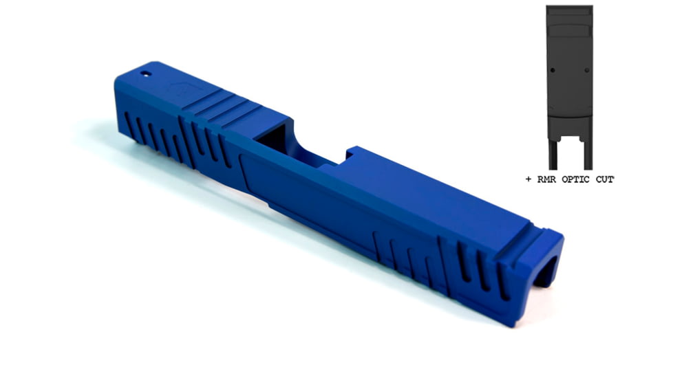 Gun Cuts Shift Slide for Glock 19, Optic Cut, NRA Blue, GC-G19-SHF-NBL-RMR